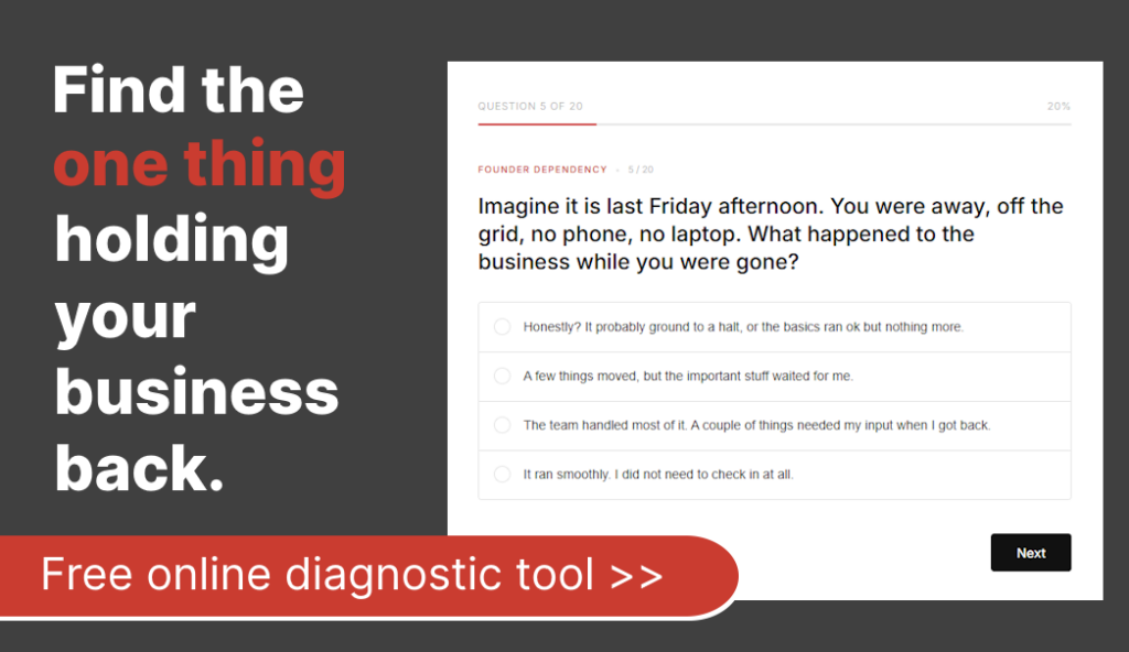 Find the one thing holding your business back by taking a free online diagnostic