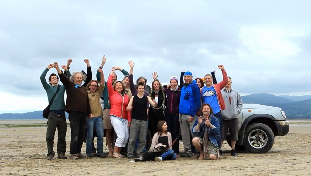Barefoot Wales Team at Finish Line