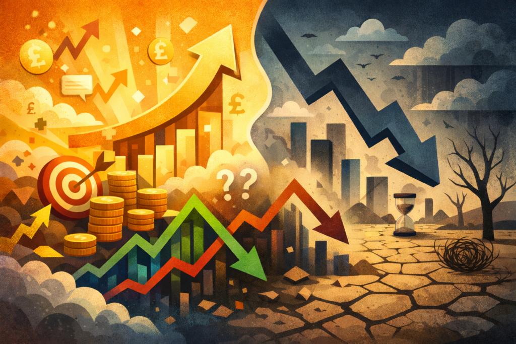 Image depicting commercial feast or famine